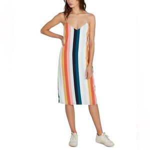 NWT - Volcom - Flavor up Slip Dress. Fun Vertical stripes. Size: Medium